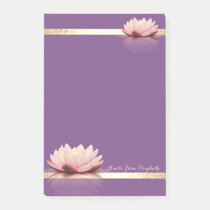 Post-it® Élégant Rayures Dorées Féminines,Lotus Violet