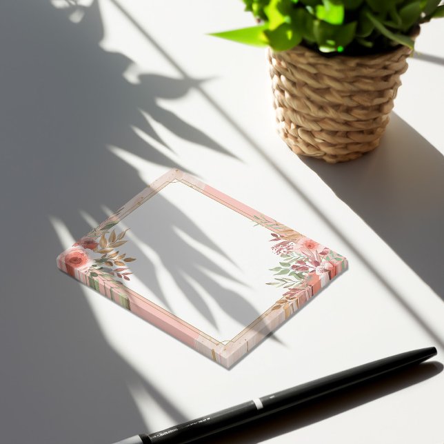 Post-it® Elégant rose belle aquarelle Floral Post-it-Note (Créateur téléchargé)