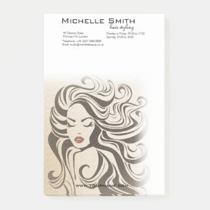 Post-it® Élégant Sepia Chic Wavy Hairstyle extensions de ch