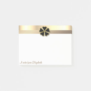 Post-it® Elégant Shamrock d'or moderne - Personnalisé
