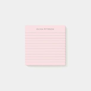 Post-it® Élégant Sticky De Lin Rose Moderne
