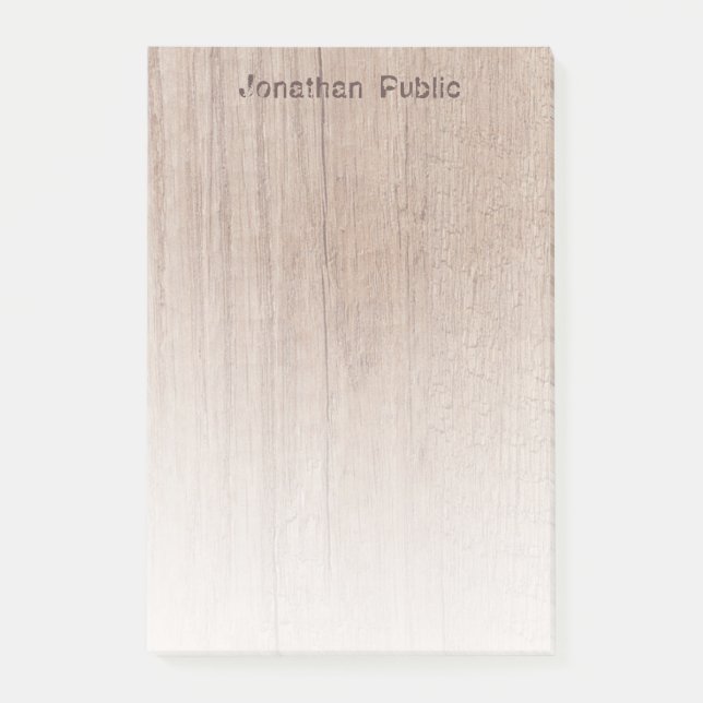 Post-it® Élégant texte en relief Brown Modèle d'apparence e (Devant)