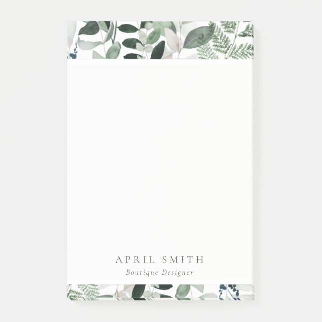 Post-it® Élégant vert moderne feuillage Tropical Foliage Fe (Devant)