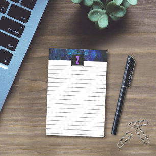 Post-it® Élégant violet initial Monogramme bleu clair