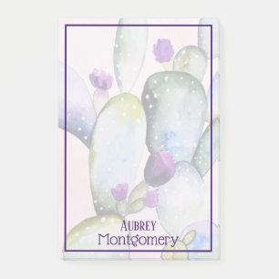 Post-it® Elégante aquarelle Cactus & Blossom Personnalisé
