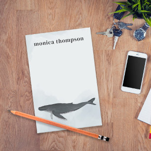 Post-it® Elégante Aquarelle moderne baleine à bosse