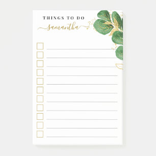 Post-it® Elégante Aquarelle Verdure Linke To Do List