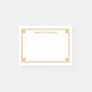 Post-it® Elégante bordure or Notes personnalisées