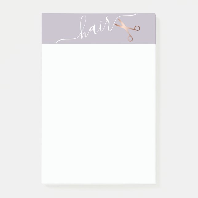 Post-it® Elégante coupe-cheveux rose d'or (Devant)
