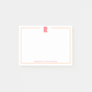 Post-it® Élégante lettre 3D personnalisée monogramme initia
