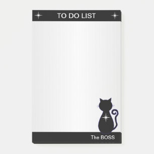 Post-it® Elégante Liste À Faire Et Silhouette De Chat Noir