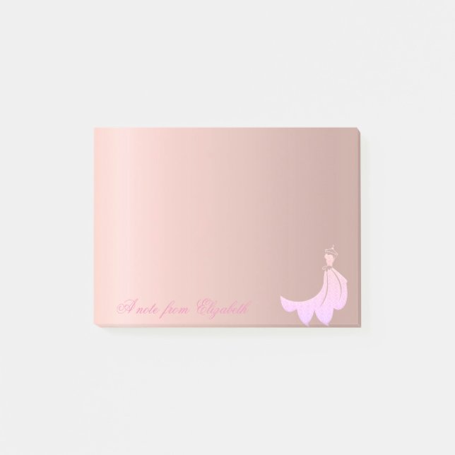Post-it® Élégante Mignonne Fille élégante, Robe (Devant)