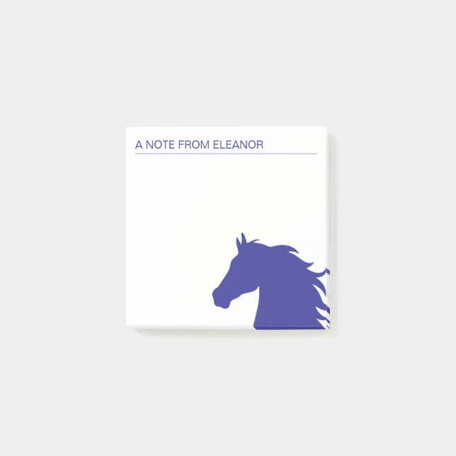 Post-it® Élégante note personnalisée de l'amant du cheval (Devant)
