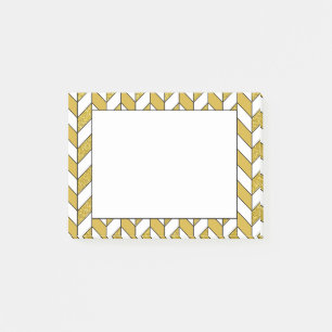 Post-it® Elégante Parties scintillant or Herringbone Chevro