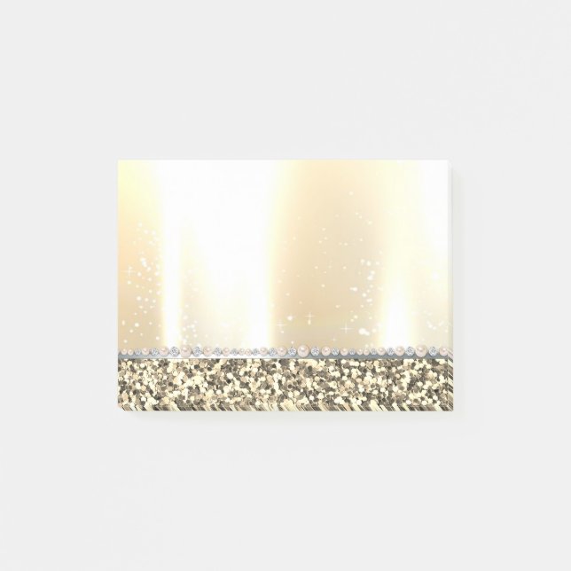 Post-it® Elégante Parties scintillant Or Luxe, Diamants, Pe (Devant)
