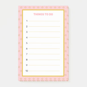 Post-it® Élégantes choses à faire éditable or et rose Post-