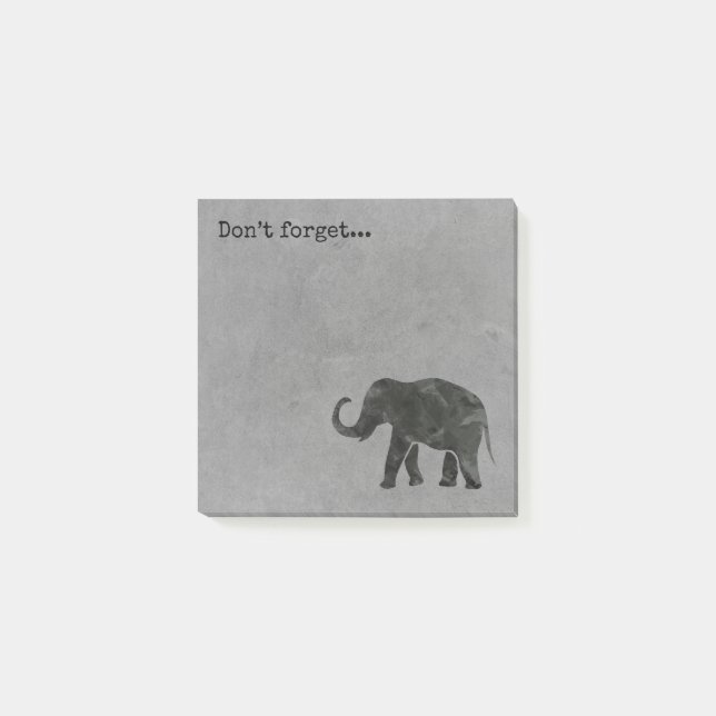 Post-it® Eléphant "n’oublie pas" (Devant)