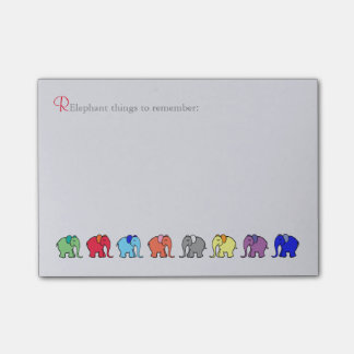 Post-it® Eléphants aux couleurs arc-en-ciel