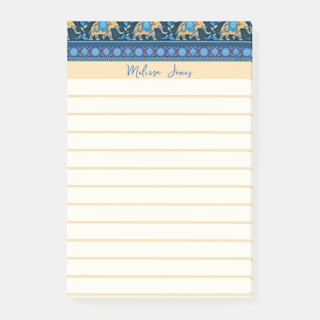 Post-it® éléphants bleus personnalisés (Devant)