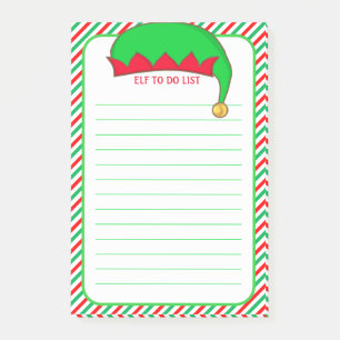 Post-it® Elf To Do List & Green, Red & White Frame