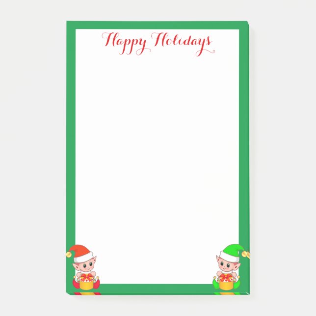Post-it® Elfes mignons sur fond blanc (Devant)
