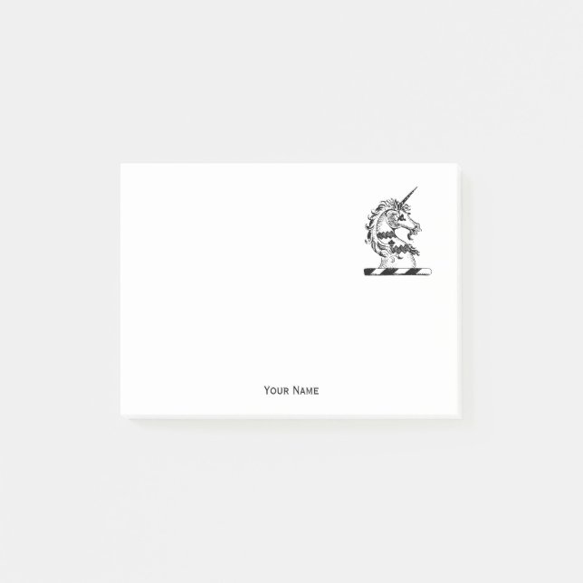 Post-it® Emblème de tête de l'licorne héraldique (Devant)