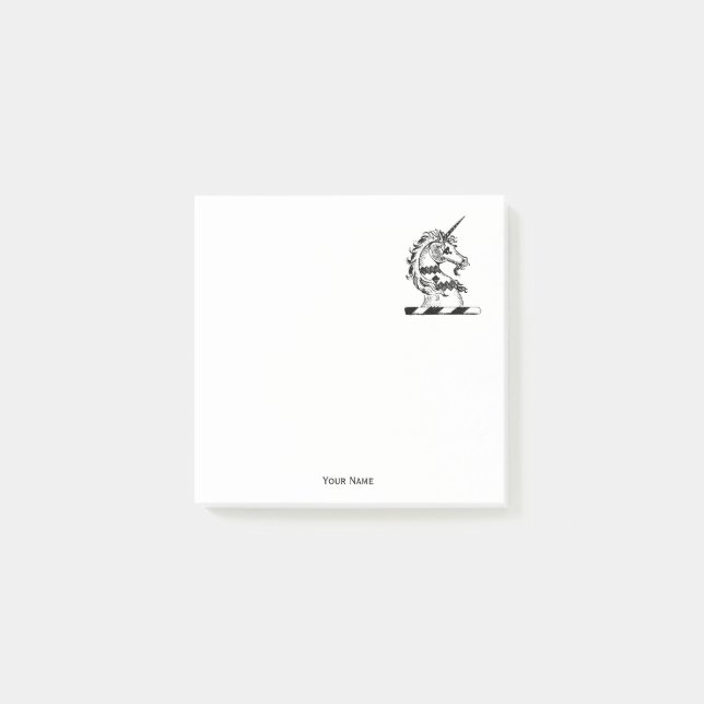 Post-it® Emblème de tête de l'licorne héraldique (Devant)