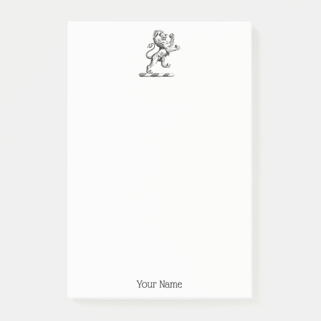 Post-it® Emblème héraldique du lion debout (Devant)