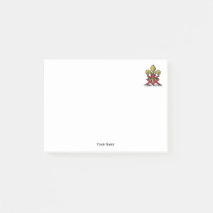 Post-it® Emblème Preppy Gold Red Heraldic Crest Fleur de Li