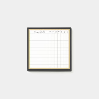Post-it® Emma Stripe Collection Habit Tracker en noir