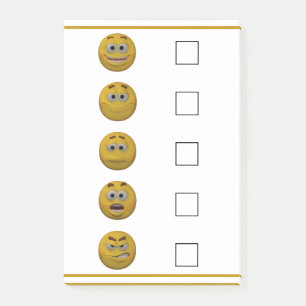Post-it® émoticône de contrôle d'humeur du style 3d