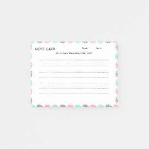 Post-it® Emploi du temps enseignant 2026–2027   Hebdomadair