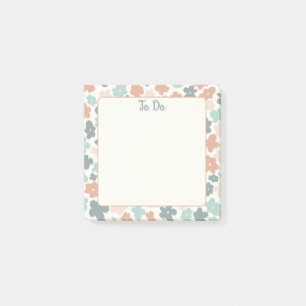 Post-it® Empreinte de fleurs pastel retro Boho