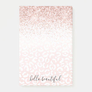 Post-it® Empreinte de léopard blanc éclatant Parties scin