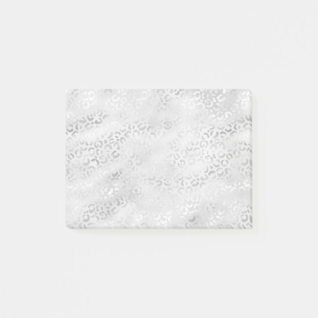 Post-it® Empreinte de léopard en argent (Devant)