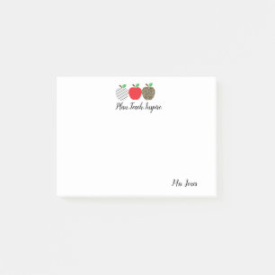Post-it® empreinte de léopard Red Apple Enseignant Retour