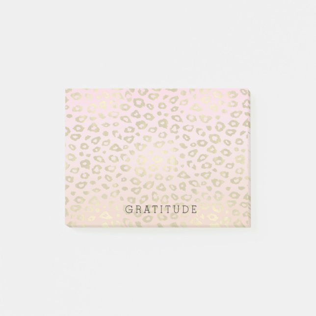 Post-it® Empreinte de léopard rose d'or d'Ombre (Devant)