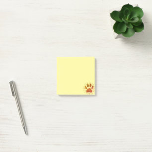 Post-it® Empreinte de patte de rayon de soleil vintage 3x3 