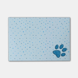 Post-it® empreinte de patte de scintillement de chat - ciel