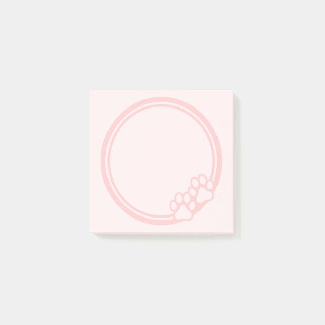 Post-it® Empreinte de patte rose (Devant)