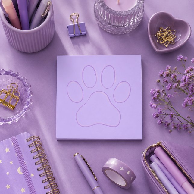 Post-it® Empreinte de patte violette  (Créateur téléchargé)