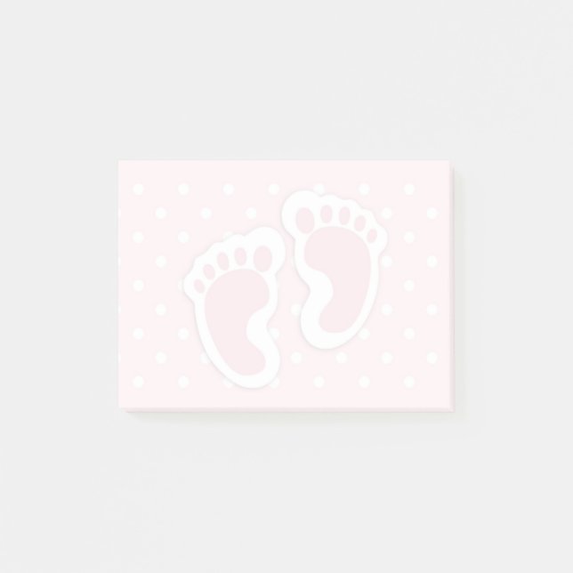 Post-it® Empreintes Bébé Rose Cute (Devant)