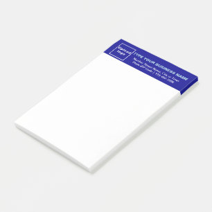 Post-it® En-tête bleu de marque commerciale de longue durée