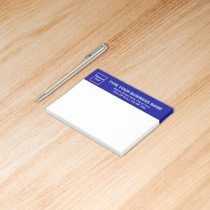 Post-it® En-tête bleu de rectangle de marque commerciale