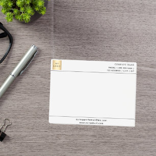 Post-it® En-tête du logo blanc noir de l'entreprise