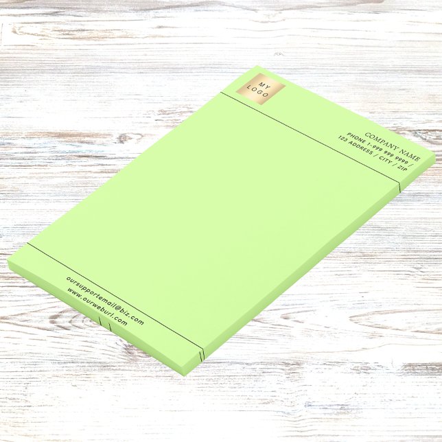 Post-it® En-tête du logo commercial vert clair (Créateur téléchargé)