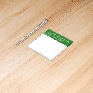 Post-it® En-tête vert commercial Carré blanc poster une not