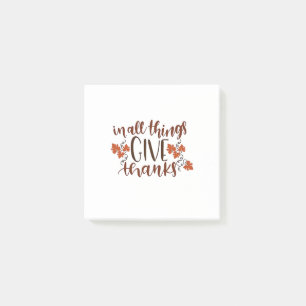 Post-it® En Tout, Remerciez le Citrouille de Thanksgiving