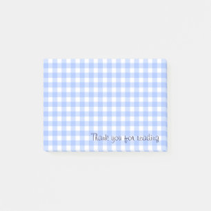 Post-it® en vichy bleu