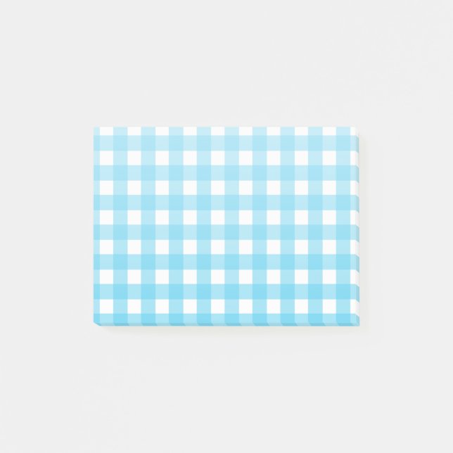 Post-it® En vichy bleu cérusé clair (Devant)